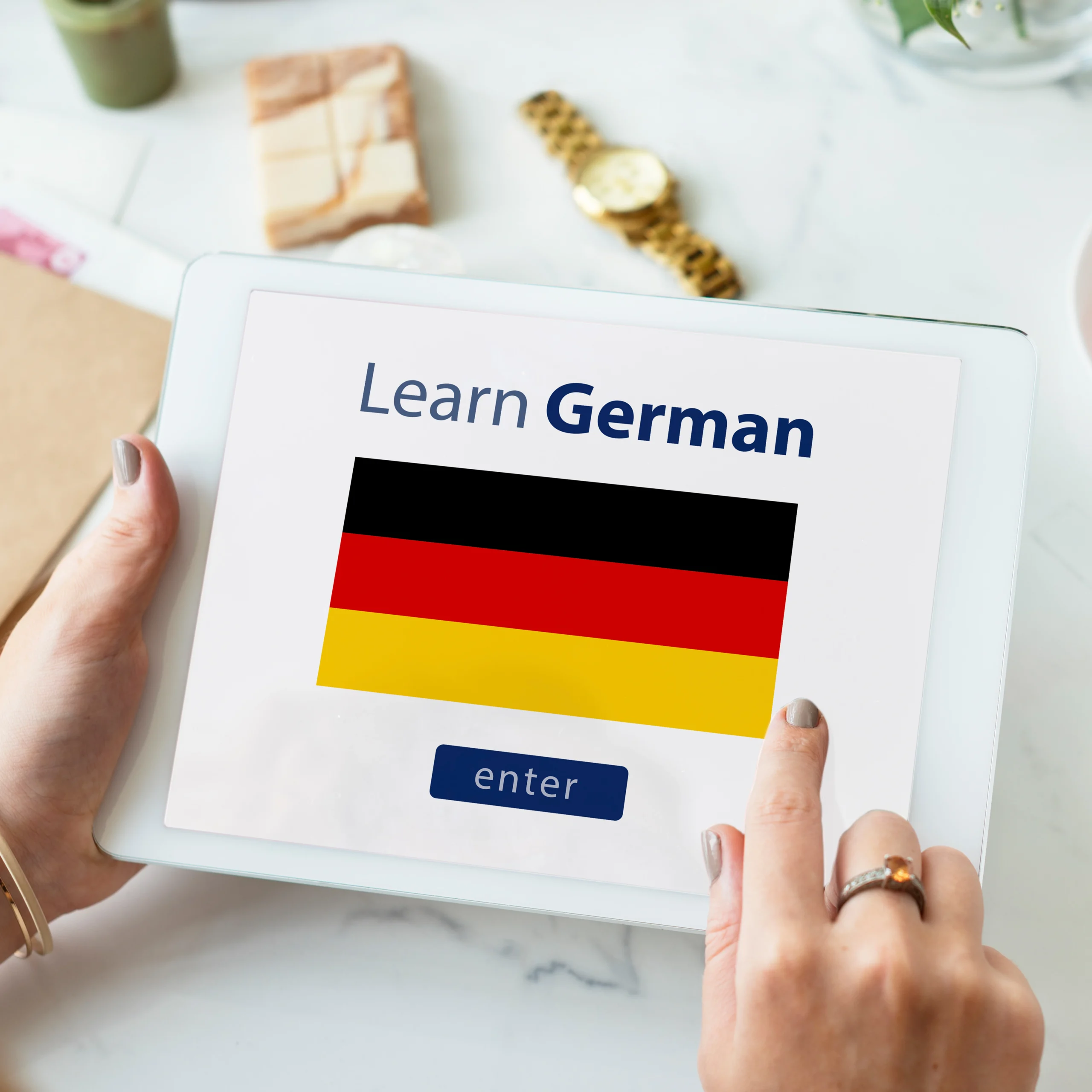 تصویر یادگیری خواندن و نوشتن به زبان آلمانی