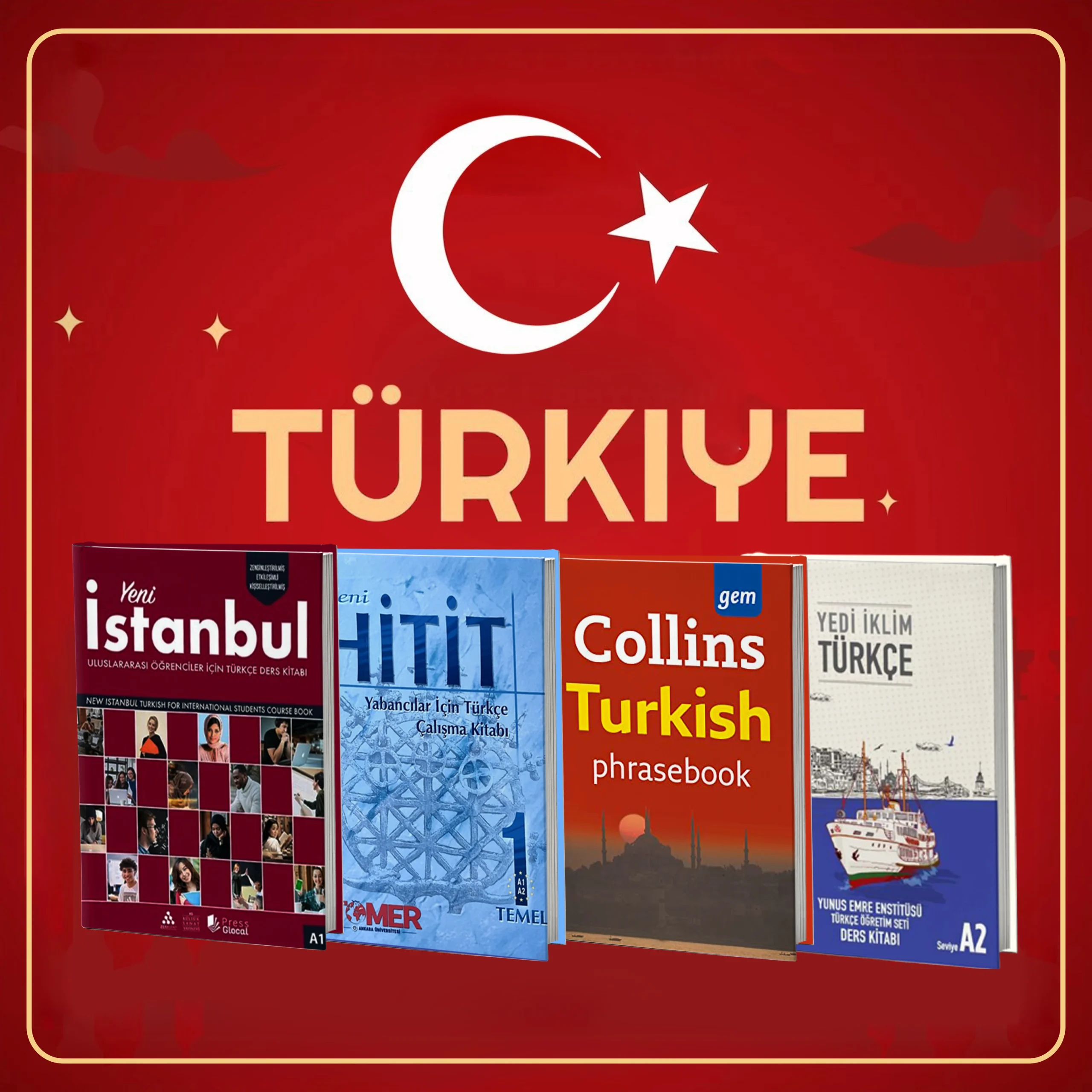 تصویر کتاب‌های یادگیری زبان ترکی