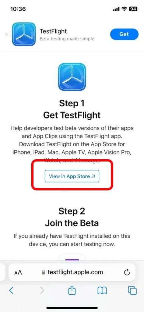 راهنمای نصب اپلیکیشن زبانسرا برای تلفن های همراه با سیستم عامل IOS نصب از طریق TestFlight